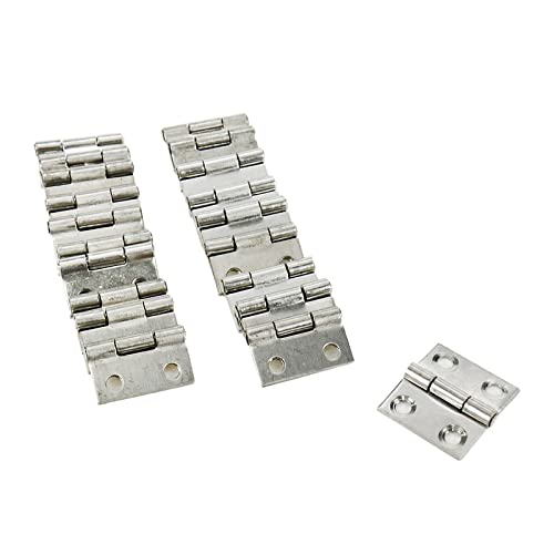 Mcredy Door Hinges Stainless Steel Modern 1 Inch Cabinet Hinges Silver Residential Doors Hardware for Kitchen Gate Offices 20 Packs - Image 1