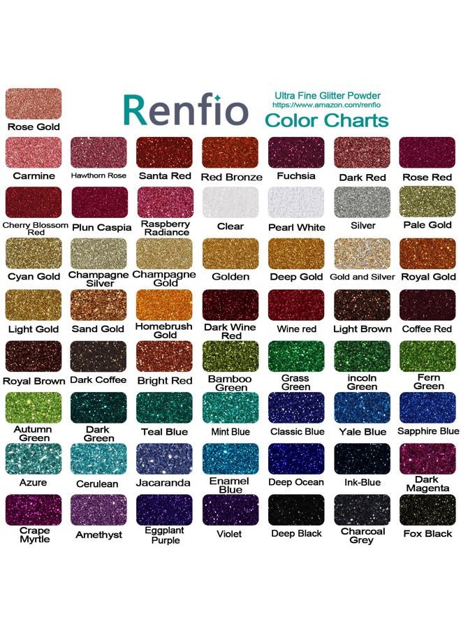 Renfio Ultra Fine Glitter Powder Metallic Resin Glitter 2.11 Oz (60g) PET Flakes Crafts Sequins 1/128" 0.008" 0.2mm Epoxy Chips Flakes for Tumblers Slime Decoration - Silver - Image 3
