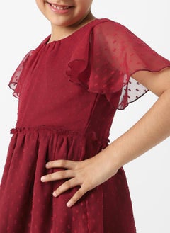 Nautinati Nautinati Girls’ Textured Fabric Swiss Dot Tiered Dress  - Image 4