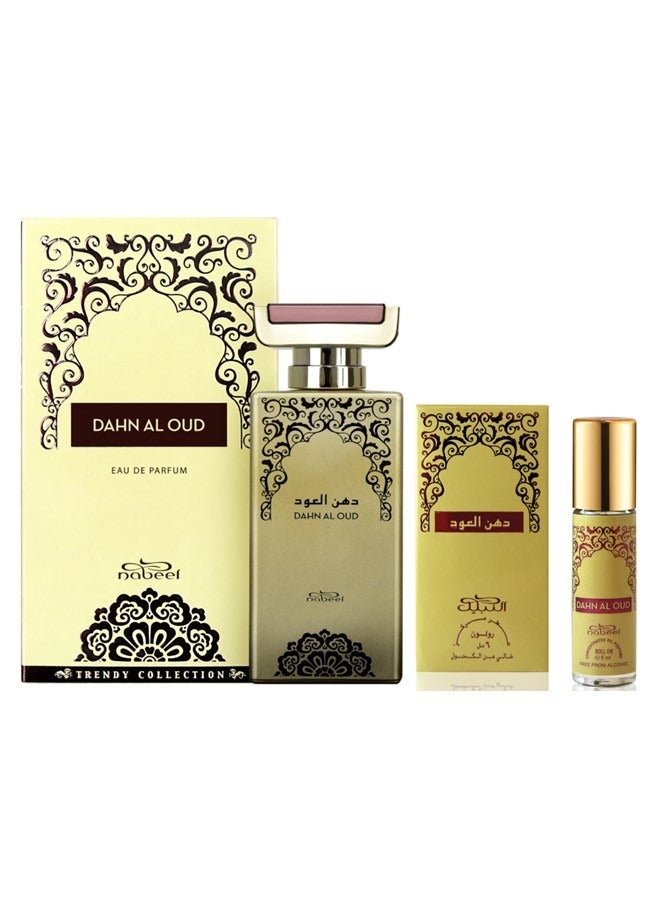 Nabeel 2 Pieces Combo Set Nabeel Dahn Al Oud Eau De Parfum 100 ML and Roll On 6 ML - Image 1