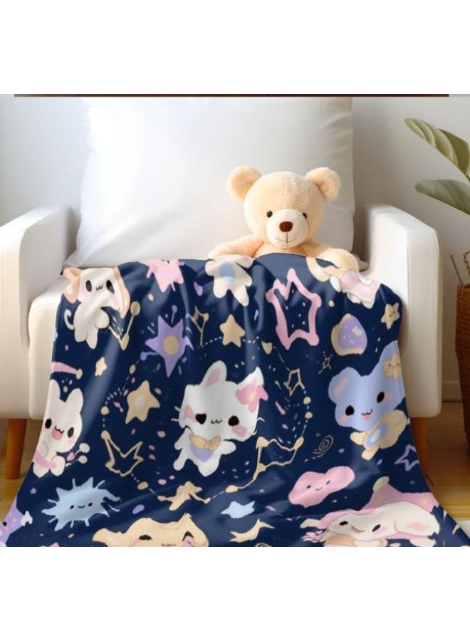 عام بطانية رقيقة من الفانيلا الكرتونية للأطفال والرضع (دافئة ومريحة، ومناسبة للنوم والألعاب) 70 سم * 100 سم - Image 3