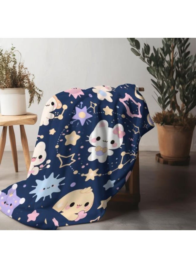 عام بطانية رقيقة من الفانيلا الكرتونية للأطفال والرضع (دافئة ومريحة، ومناسبة للنوم والألعاب) 70 سم * 100 سم - Image 5