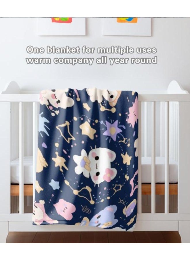 عام بطانية رقيقة من الفانيلا الكرتونية للأطفال والرضع (دافئة ومريحة، ومناسبة للنوم والألعاب) 70 سم * 100 سم - Image 4