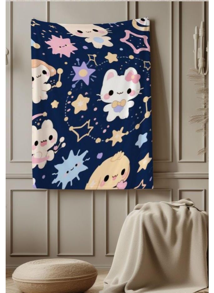 عام بطانية رقيقة من الفانيلا الكرتونية للأطفال والرضع (دافئة ومريحة، ومناسبة للنوم والألعاب) 70 سم * 100 سم - Image 2