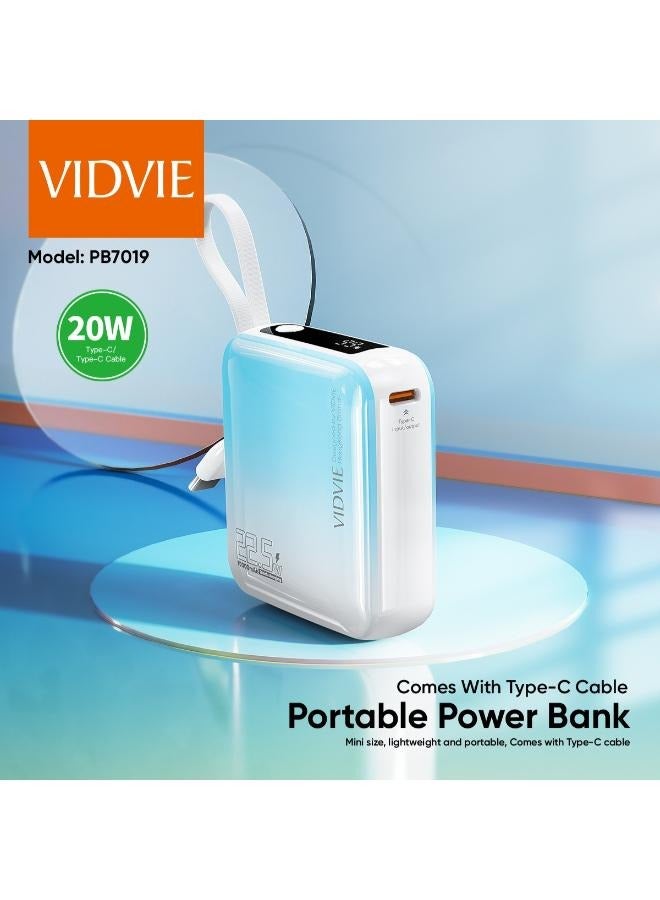 Vidvie 10000mAh 22.5W Mini Power Bank with Digital Display - Blue - Image 5