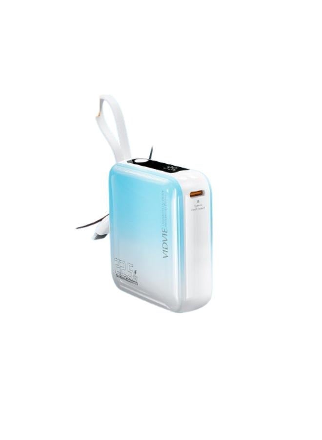 Vidvie 10000mAh 22.5W Mini Power Bank with Digital Display - Blue - Image 2