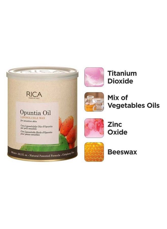 Rica Opuntia Oil Liposoluble Wax For Sensitive And Delicate Skin Less Redness Superior Tanning Removal Moisturising Action On The Skin (800 Ml)  - Image 3
