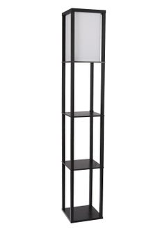 DREAMSIDEA Floor Lamp with Shelves, Modern Industrial Square Tall Standing Lamp,Dimmable Corner Display Bookshelf Lamp for Living Room, Bedroom and Office  - Image 5