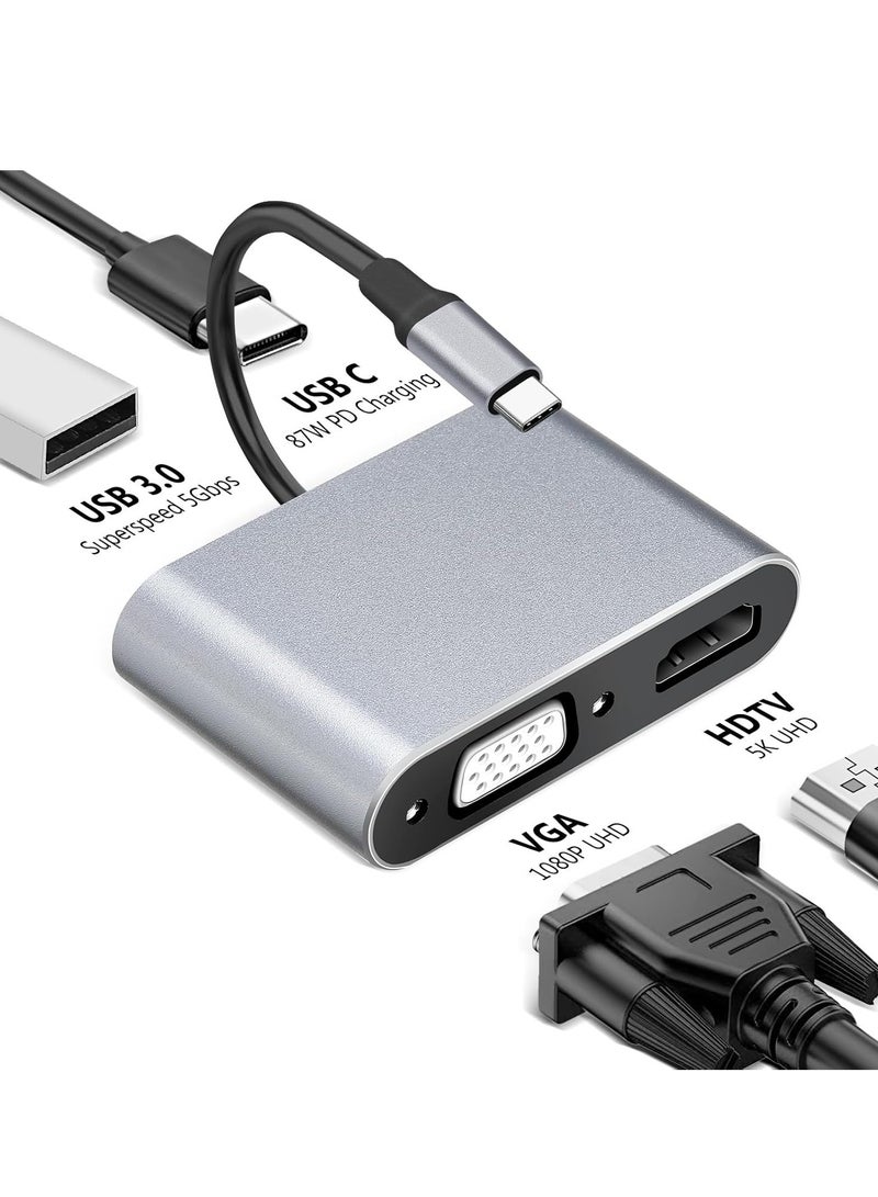 USB C Multiport Adapter 4 in 1 USB Type C Multiport Adapter-272 - Image 3