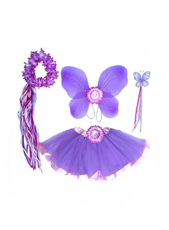 NIBEMINENT Wings, Wand, Halo And Tutu Fairy Costume - Image 1