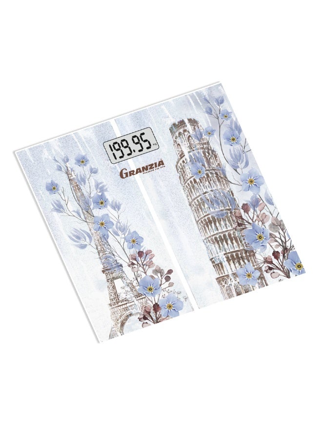 Granzia Splash - Stylish and accurate digital scale for daily weight tracking - Holds up to 200 kg - Accurate readings within 100 grams to monitor the smallest changes - Image 1