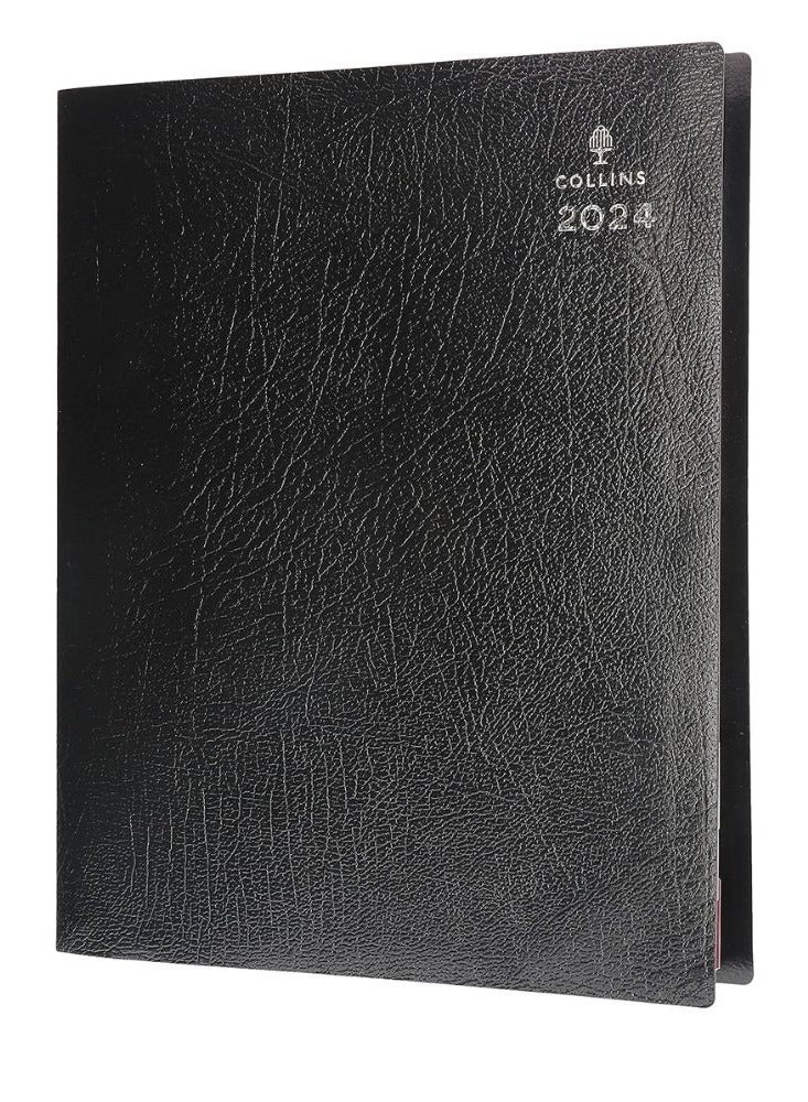 Collins Leadership 2024 Diary A4 Day to a Page Business Planner (4 Persons Appointments) - Business Planner and Organiser - January to December 2024 Diary - Daily - Graphite - CP6742.99-24