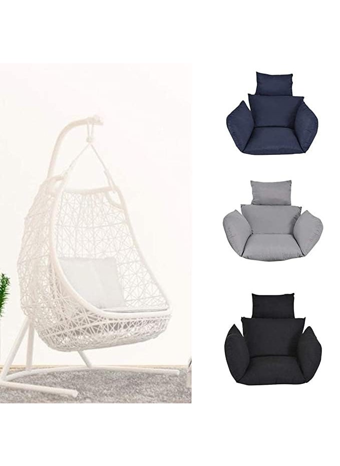 ANAND INDIA GROUPS ANAND INDIA GROUPS Polyester Hammock Designer Cushion for Hanging Swing Chair for Outdoor Egg Swing ChairGarden Swing Seat Padded Pillow Cushion Grey  - Image 4