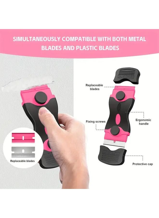 2pcs Heavy Duty Scraper Tool with 20 Blades Multi Purpose Adhesive Remover - Image 2