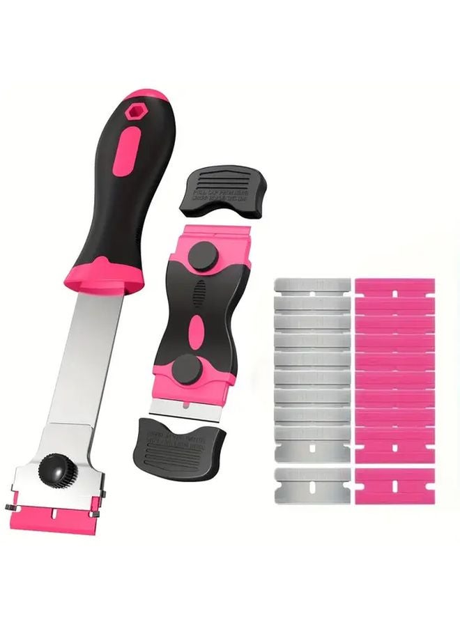 2pcs Heavy Duty Scraper Tool with 20 Blades Multi Purpose Adhesive Remover - Image 3