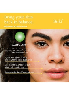 suki Salicylic Acid Serum Purifying Blemish Serum For Face & Acne Prone Skin Care With Willow Bark Echinacea Pore Refining Goldenseal Anti Aging Serum To Visibly Smooth Uneven Skin Tone & Texture 1Oz  - Image 4