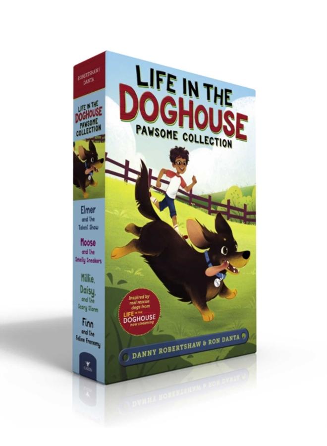 Life in the Doghouse Pawsome Collection (Boxed Set) : Elmer and the Talent Show; Moose and the Smelly Sneakers; Millie, Daisy, and the Scary Storm; Finn and the Feline Frenemy 