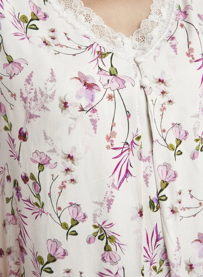 KASHKHA Printed Viscose Mini Nighty (CNH288A)
