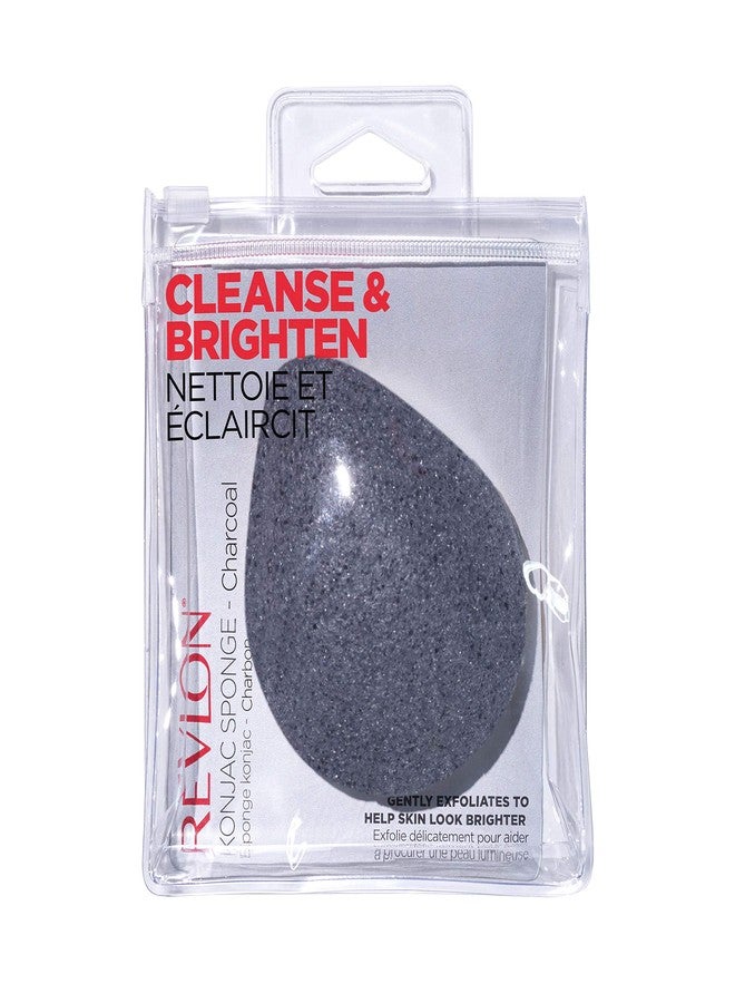 REVLON Konjac Sponge Charcoal - Facial Cleansing, Exfoliation - Round - Rubber - Black - Image 2