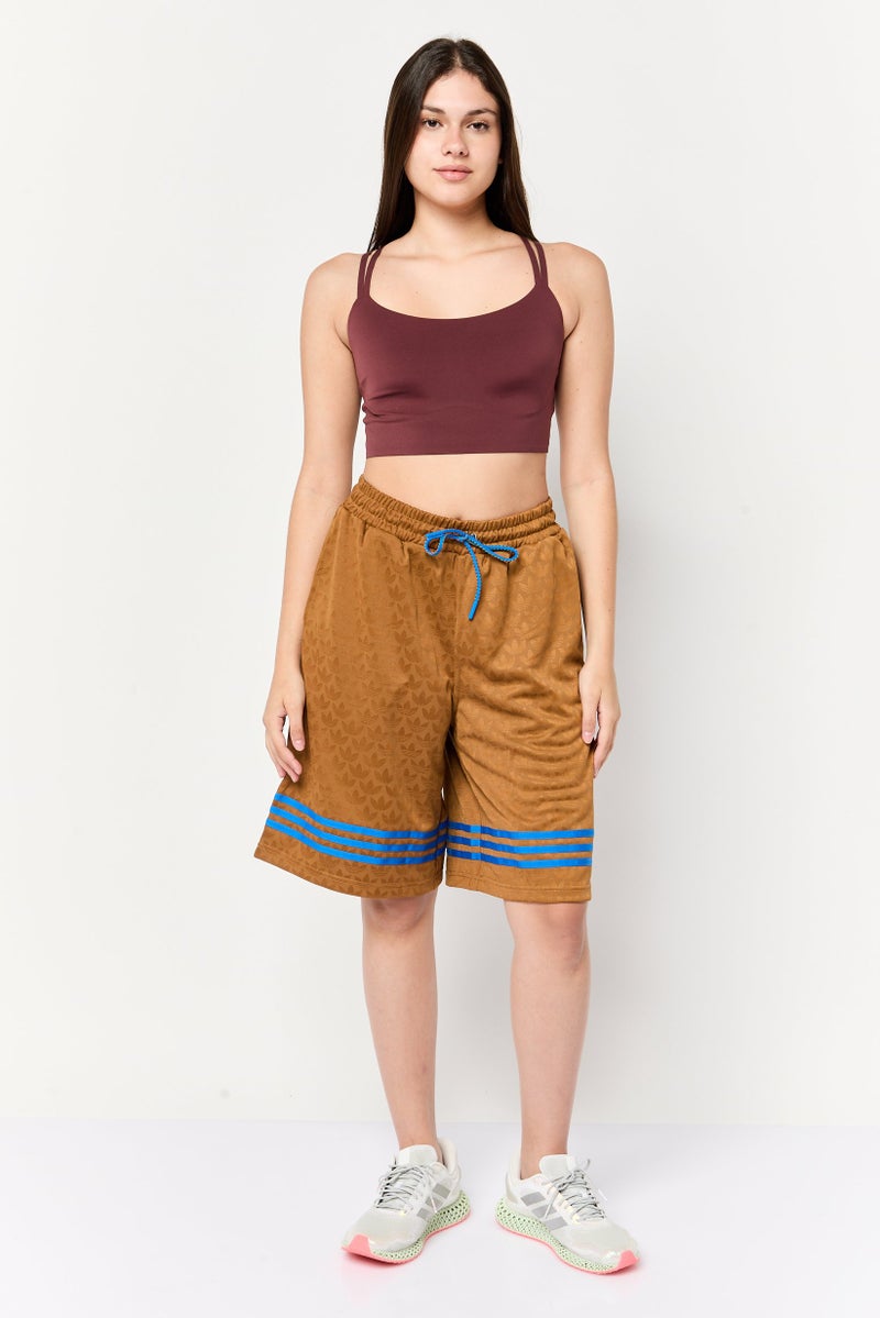 adidas Originals Women Sportswear Fit Training Shorts, Brown - Image 2
