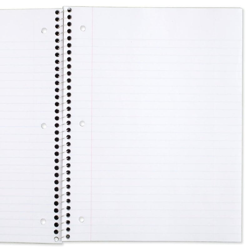 Mead Spiral Notebook, 6 Pack, 1 Subject, Wide Ruled Paper, 7-1/2" x 10-1/2", 70 Sheets per Notebook, Colors Will Vary (930201-ECM25) - Image 2