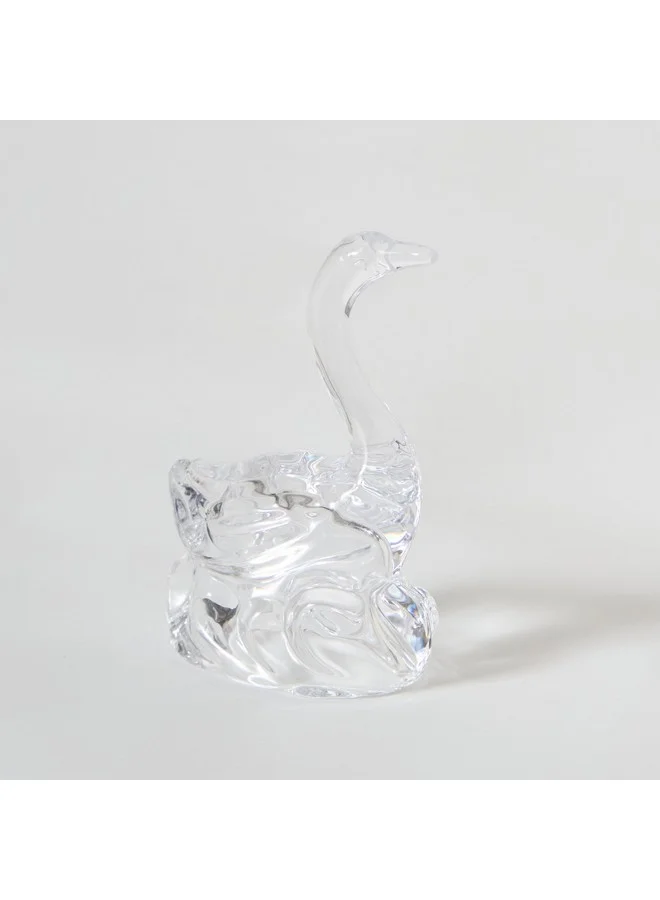 Home Box Vega Glass Swan Accent 7.5 x 11.6 x 4.8 cm