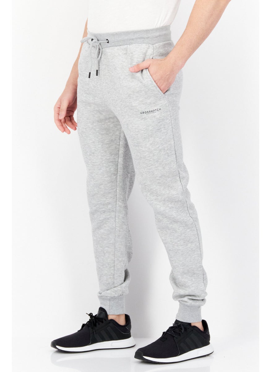 CROSSHATCH Men 2 Pieces Brand Logo Drawstring Sweatpants, Black  - Image 4