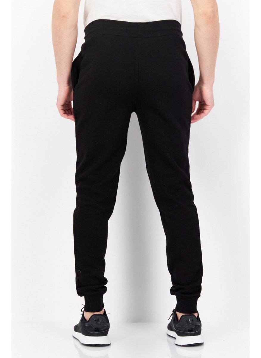 CROSSHATCH Men 2 Pieces Brand Logo Drawstring Sweatpants, Black  - Image 2