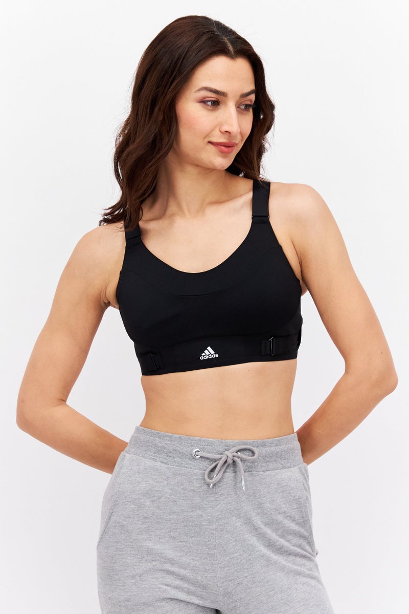 Adidas Women Lightly Padded Sportswear Fit Sports Bra, Black  - Image 1