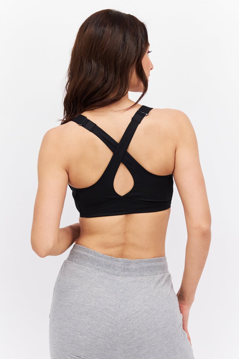 Adidas Women Lightly Padded Sportswear Fit Sports Bra, Black  - Image 2