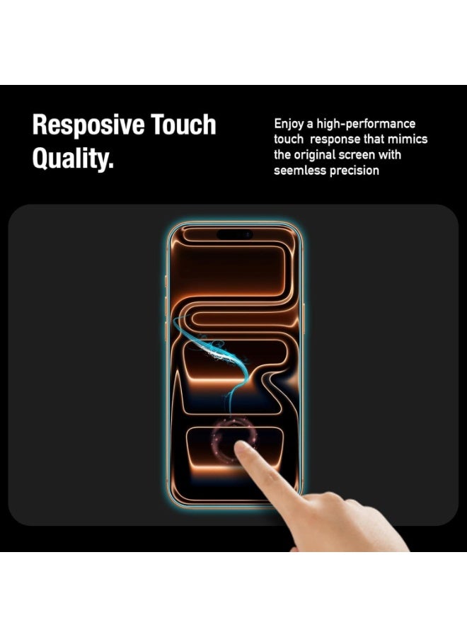 Designed for For Iphone 17 Pro  Screen Protector, Tempered Glass [Full Adhesive][Full Coverage] [Bubble-Free] [Anti Scratch] HD Clear High Responsive for Iphone 17 Pro - Image 2