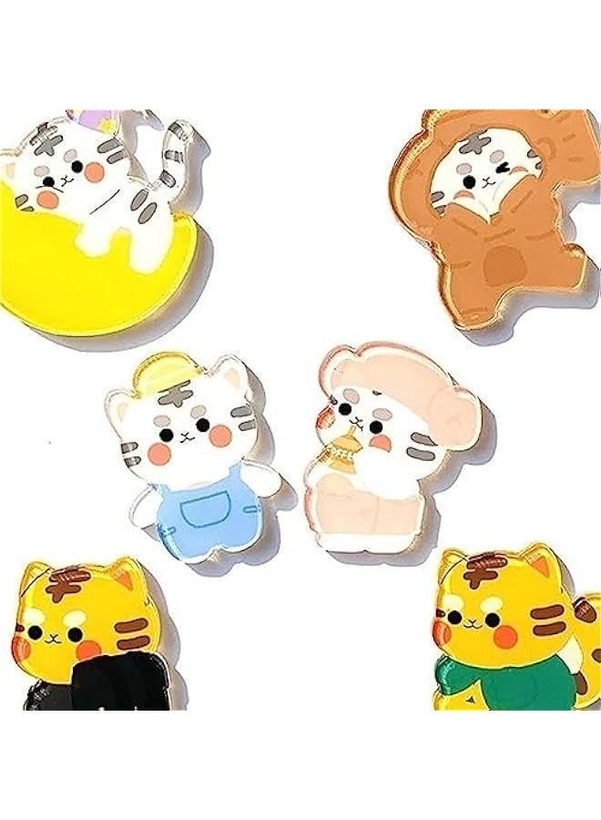 5pc tiger animal brooch cute ins style badge men and women pin buckle clothes bag accessories medallion for Backpacks Bags Jackets Hoodies Hats - Image 3