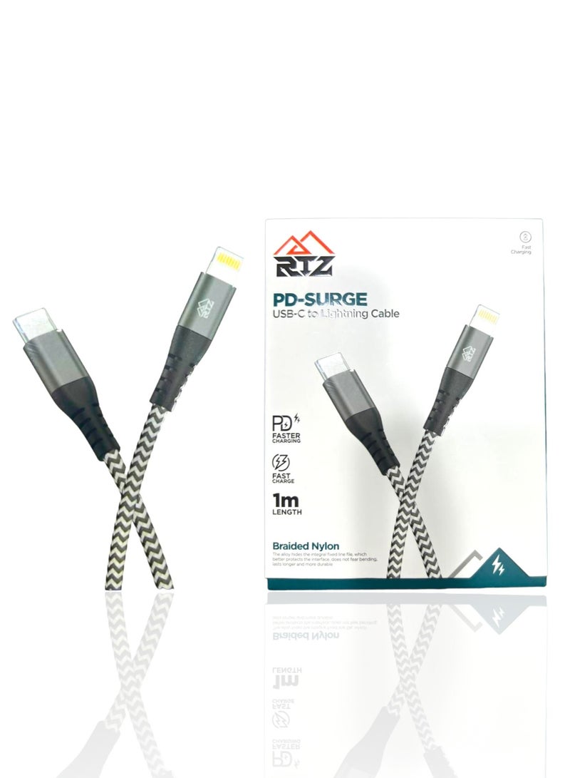 RTZ Wall Charger Set with PD Cable Fast Charger 20W with 2 USB & PD Ports - Image 5