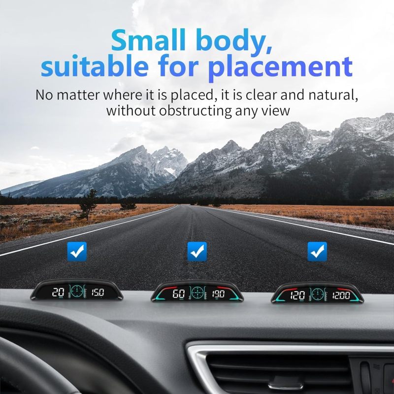 Car Head Up Display: Black OBD2 Speedometer With Automatic Light Sensing - Intelligent Safety Alerts Car Data Display for Most Post-2009 Vehicle Models - Image 5