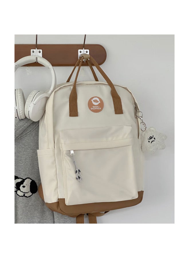 Landcase Backpack For Middle School Girls High School Students College Students Laptop Bag 1704 White Zongzi - Image 2