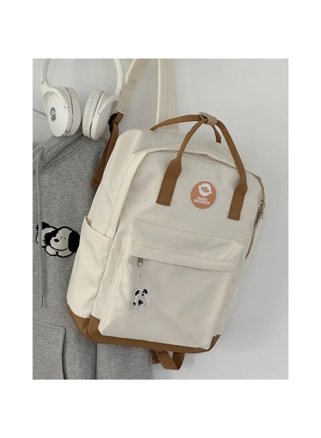 Landcase Backpack For Middle School Girls High School Students College Students Laptop Bag 1704 White Zongzi - Image 3