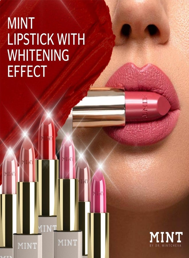 MINT by Dr. Mintcheva MINT Lipstick in NUDE ROSÉ - Optical Teeth Whitening Lipstick with Blue Pigments - Immediate Bright Smile Effect - Fuller Lips Effect with Hyaluronic Acid and Oléoactif Complex - By Dr. Mintcheva - Image 3