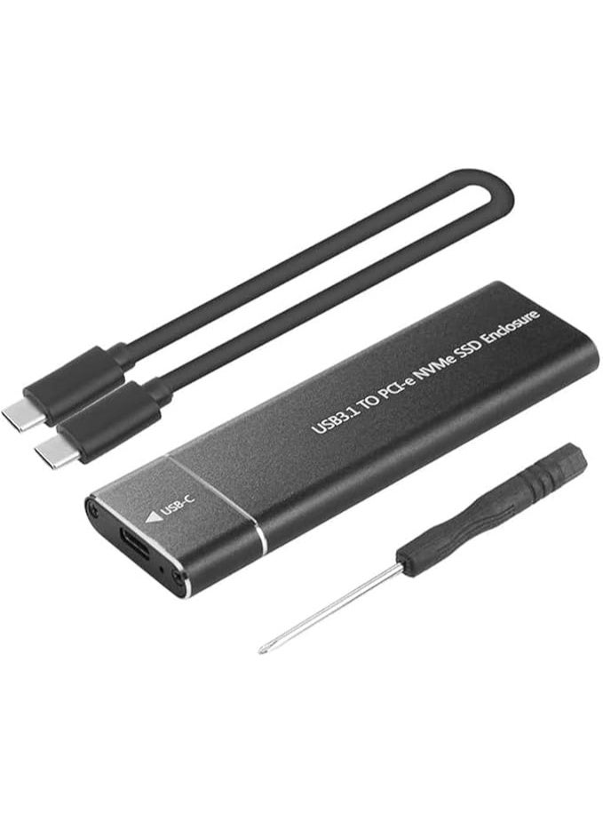 Type-C NVMe NGFF PCIe SSD Enclosure - M-Key to Type-C Adapter Case - High-Speed USB 3.1 Gen2 10Gbps Solid State Drive Reader - Image 1