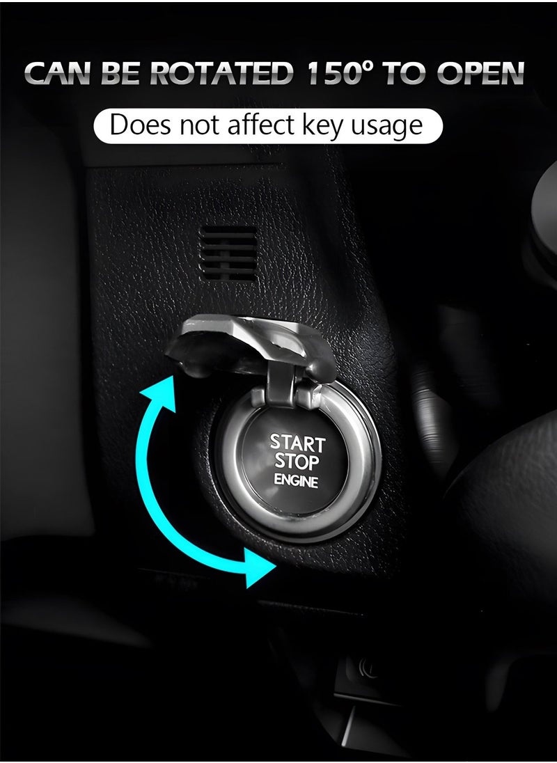 GROIC - Car Start Stop Push Button Cover Protective Anti Scratch Crystal Ignition Start Button Ring Stickers for Interior Car Decorations,Push to Start Button Ignition Protective Cover - Image 1