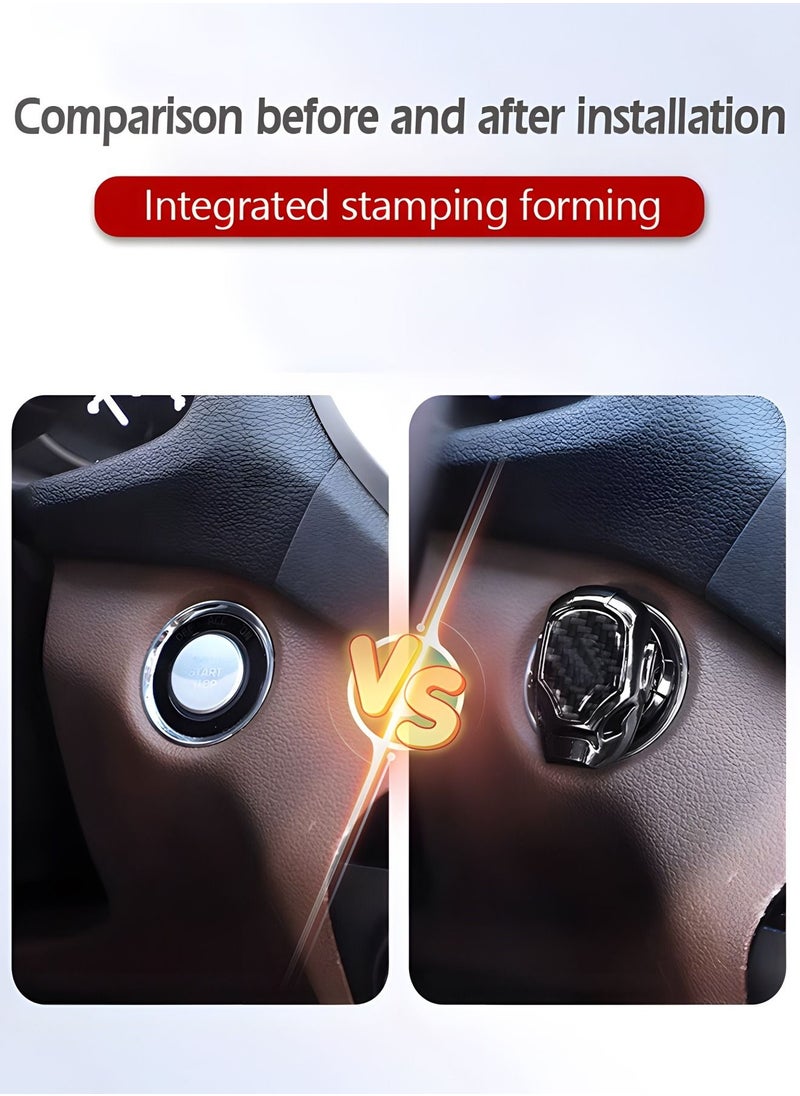 GROIC - Car Start Stop Push Button Cover Protective Anti Scratch Crystal Ignition Start Button Ring Stickers for Interior Car Decorations,Push to Start Button Ignition Protective Cover - Image 1