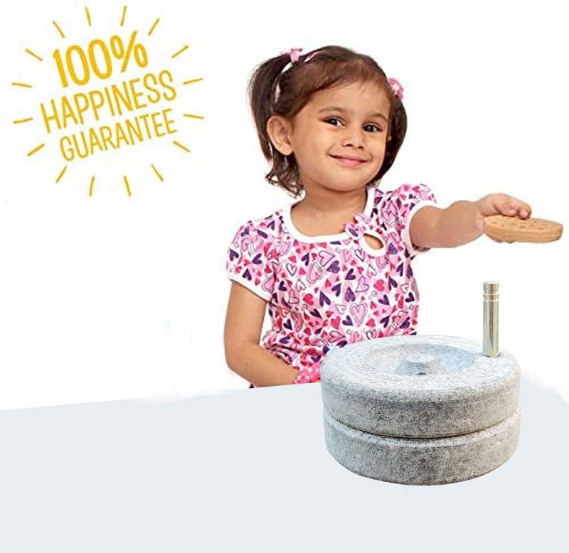 EZAHK EZAHK Miniature Stone Chakki for Kids ToyGiftVastuOnly for Pooja PurposeWidth 10cm Small Size - Image 3