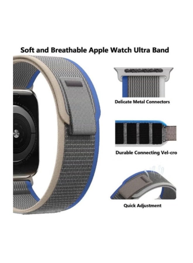 ويكسون 3 عبوات لساعة Apple Watch Trail Band 49mm 45mm 44mm 42mm حزام رياضي منسوج من النايلون لسلسلة iWatch Ultra/8/7/SE/6/5/4/3/2/1 متعدد الألوان متعدد الألوان - Image 4