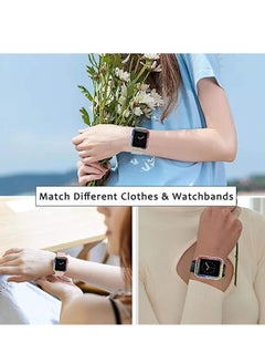 Y&D Compatible for Watch Case Suitable Iwatch 6 Generation 5/ 4/ 3/ 2/ 1 Protective 42mm Color Diamond Silver Type Colorful Square IWatch Cover Frame with Women and Men  - Image 5