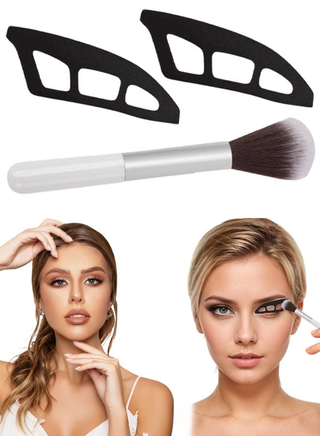 3 PCS Eyeshadow Tool, Eyeshadow Stencils,Reusable Makeup Assistant For Easy Eye Looks, Beginner-Friendly Eye Makeup Tool - Image 1