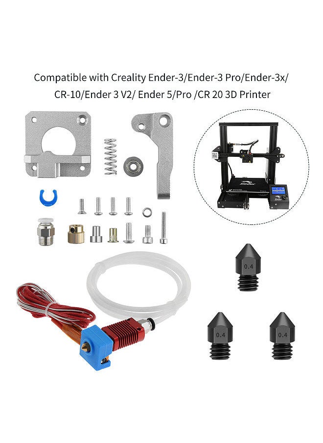 Two Trees - 3D Printer Parts & Accessories Upgraded All Metal Extruder with 24V Hotend Kit and 3PCS Hardened Steel MK8 Nozzles - Image 1