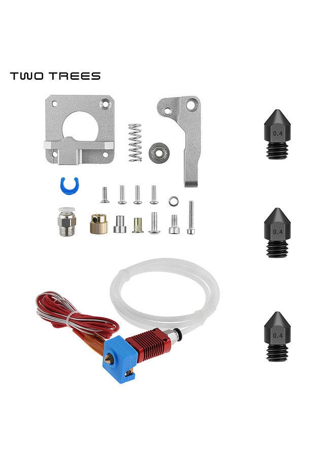 Two Trees - 3D Printer Parts & Accessories Upgraded All Metal Extruder with 24V Hotend Kit and 3PCS Hardened Steel MK8 Nozzles - Image 1
