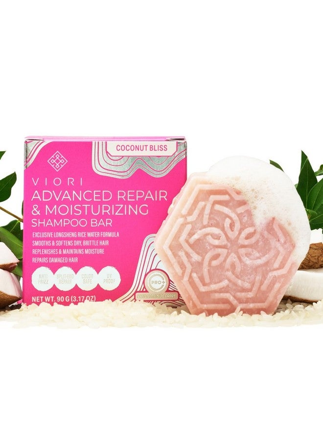 Viori Coconut Bliss Advanced Repair And Moisturizing Shampoo Bar Made With Rice Water For Hair Growth Handcrafted Sulfate Free Shampoo - Image 1