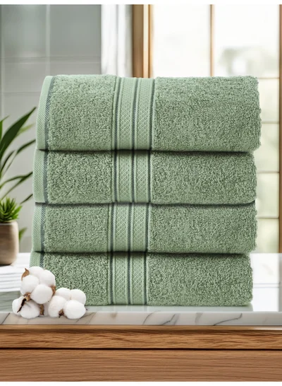 Donetella 4-Pcs Premium Bath Towel Set (70x140 cm) – 600 GSM 100% Cotton,100% Combed Cotton 600 GSM | Quick Dry, Ultra-Absorbent, Thick & Plush | Ideal for Bath, Spa, Gym, Hotel & Everyday Luxury