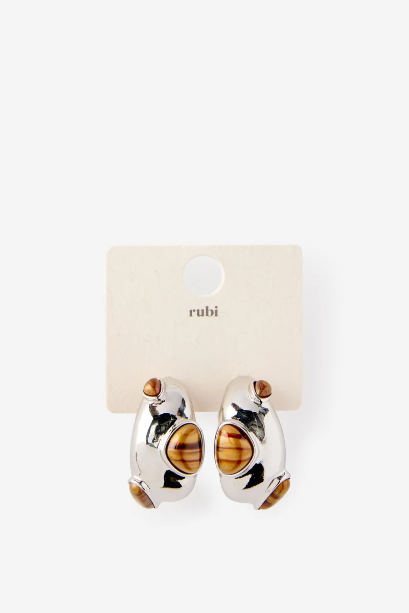 روبي Mid Charm Earring