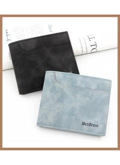MenBense Men's Short Wallet Simple Frosted Pu Men's Large Capacity Multi-card Coin Bag Men's Money Clip  - Image 2